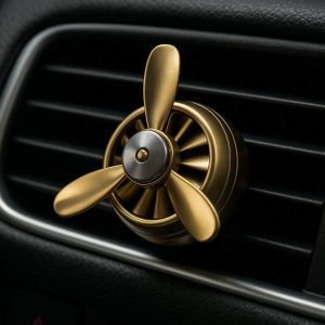 Propeller Design Car Vent Air Freshener with Rotating Fan and Magnetic Top for Creative Interior Decoration and Fresh Air Flow